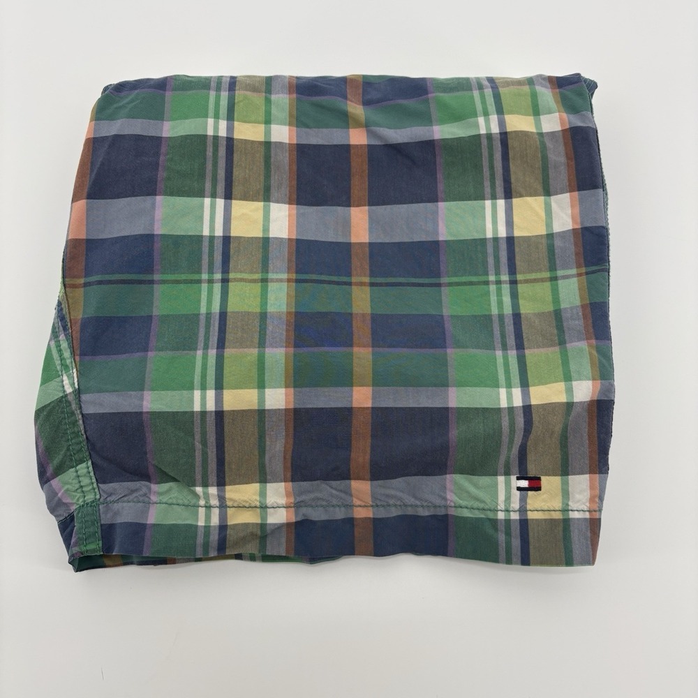 Tommy Hilfiger Mens Size Medium Plaid Board Swim Shorts Lined Beach Surf Preppy